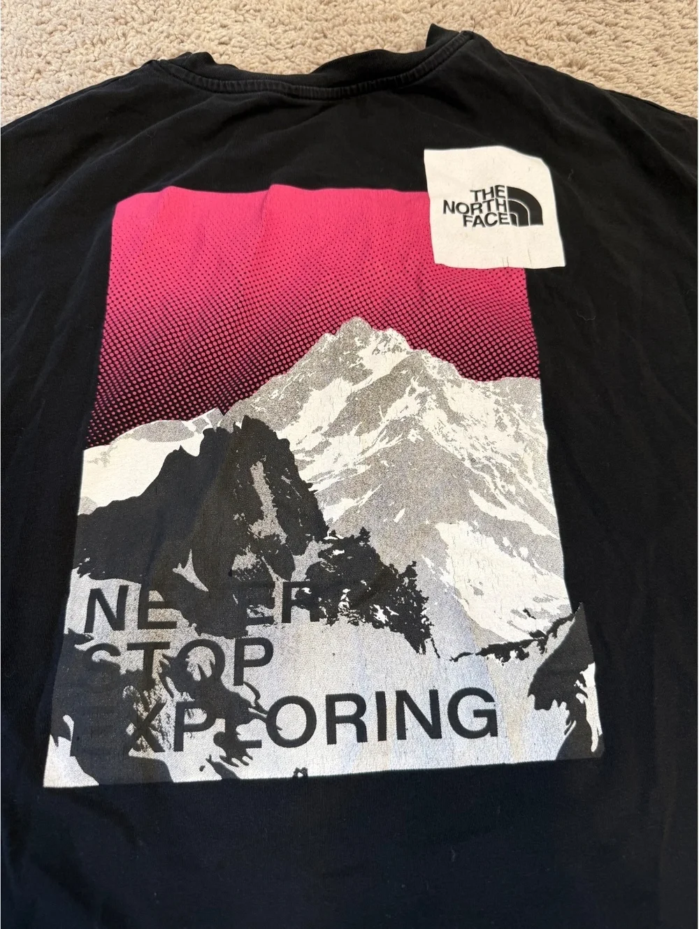 The North Face Black Graphic Mountain T-Shirt Small